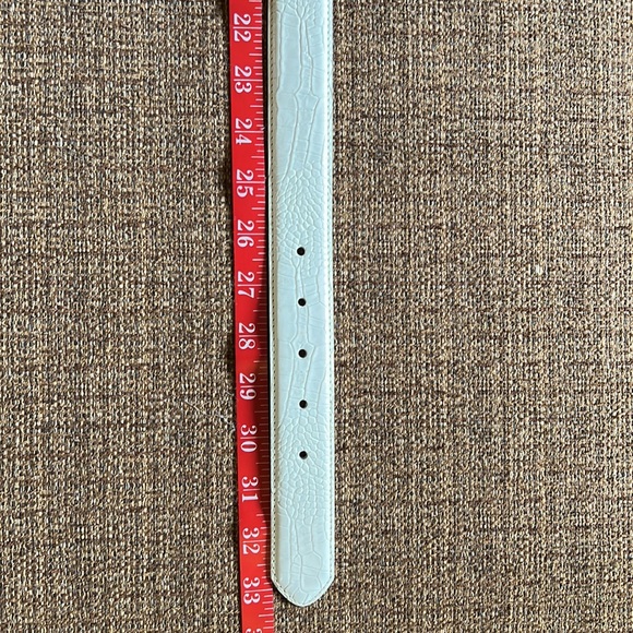 Brighton White Belt with Silver Buckle main image 6